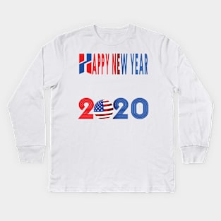 happy new year 2020 USA Kids Long Sleeve T-Shirt